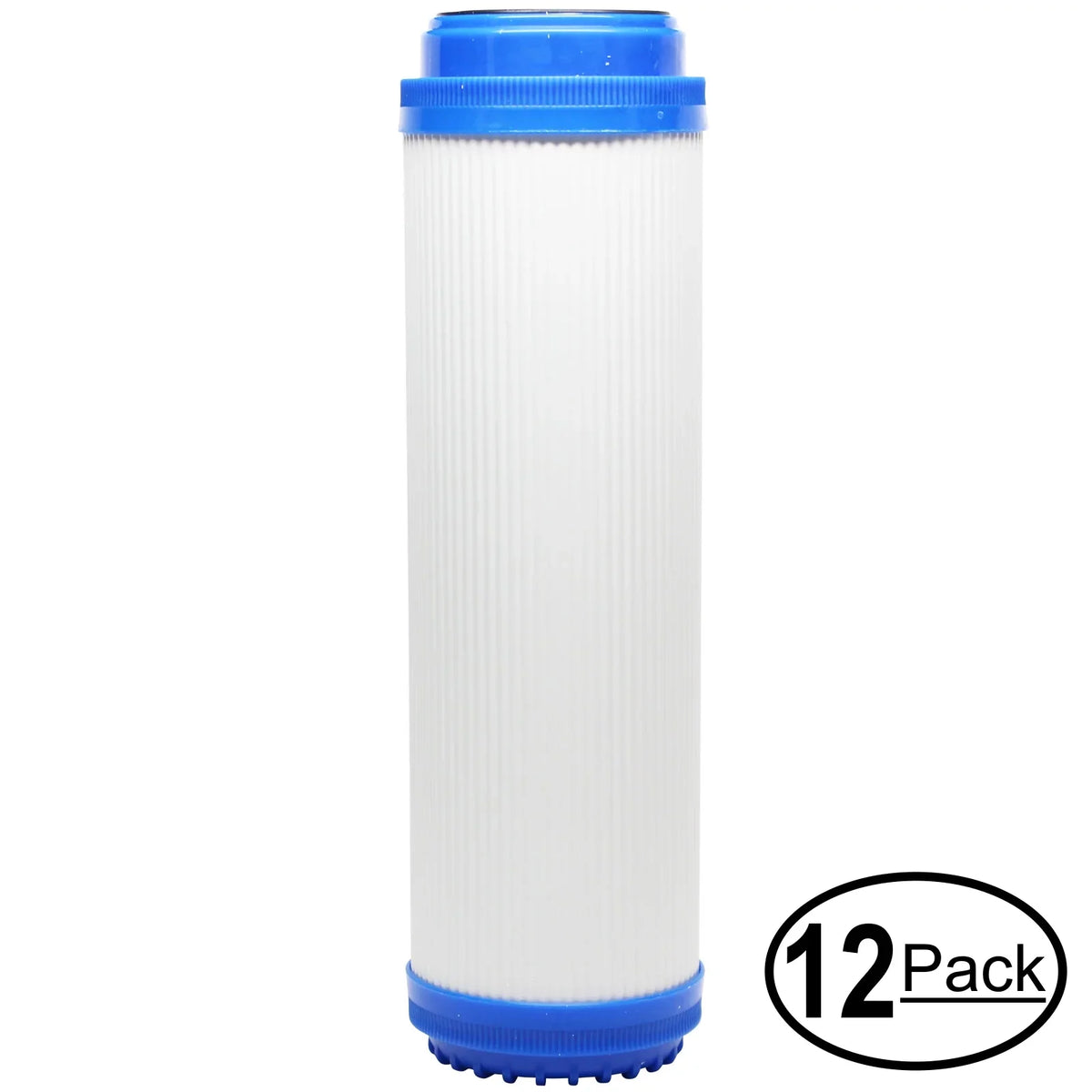 12-Pack Replacement for iSpring RCS5T Granular Activated Carbon Filter - Universal 10-inch Cartridge for iSpring Commercial Reverse Osmosis System - Denali Pure Brand