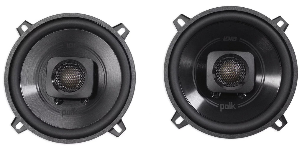 (2) Polk Audio DB522 5.25" 600w Car Audio Craft Speakers Bundle with (2) Rockville RPB1 10 Watt