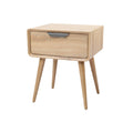 Modern Minimalist Wooden Nightstand with Drawer and Legs