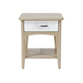 Minimalist Wooden Nightstand with Drawer and Open Shelf