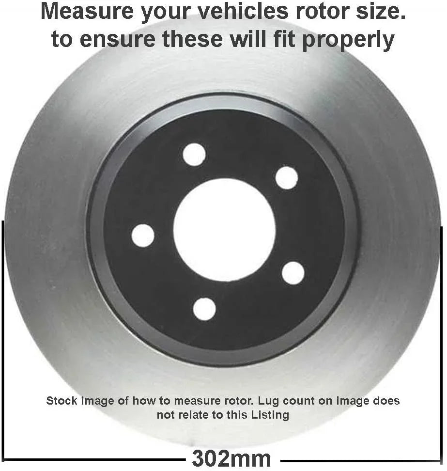 Detroit Axle - Front Brake Kit for Dodge Grand Caravan Journey Chrysler Town & Country VW Routan Ram C/V [w/Single Piston Front Caliper] Disc Brakes Rotors Ceramic Brake Pads : 11.89" Rotor