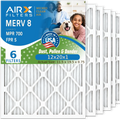 12x20x1 Air Filter MERV 8 Comparable to MPR 700 & FPR 5 Electrostatic Pleated Air Conditioner Filter 6 Pack HVAC AC Premium Made 12x20x1 Furnace Filters by AIRX FILTERS WICKED CLEAN AIR.