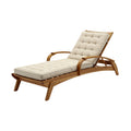 Elegant Wooden Lounger with Cushioned Comfort