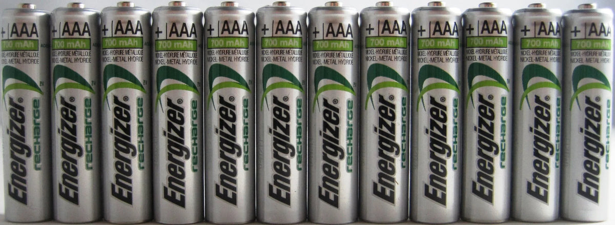 12 x New Energizer AAA Rechargeable NiMH Battery 800 mAh 1.2V