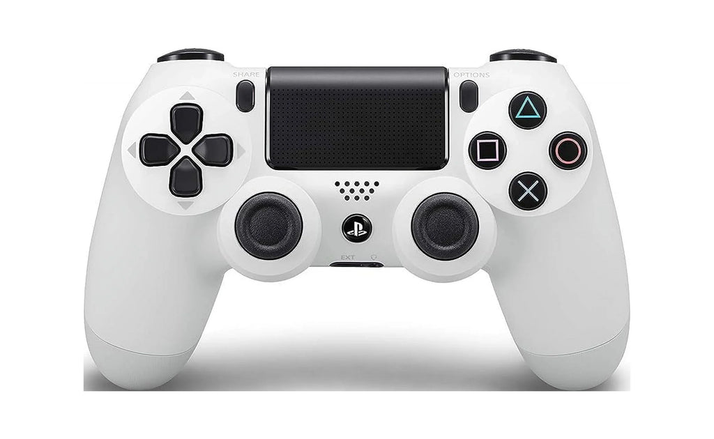 DualShock PlayStation 4 Wireless Controller - White Blue - Like New With Earbuds Bundle BOLT AXTION