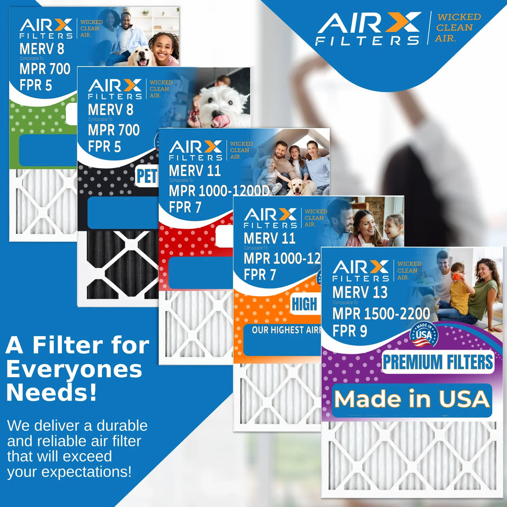 12x20x1 Air Filter MERV 8 Comparable to MPR 700 & FPR 5 Electrostatic Pleated Air Conditioner Filter 6 Pack HVAC AC Premium Made 12x20x1 Furnace Filters by AIRX FILTERS WICKED CLEAN AIR.