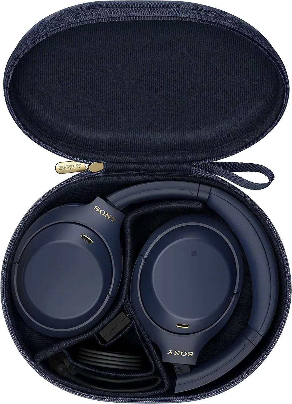 Restored Sony WH-1000XM4 Wireless Industry Leading Noise Canceling Overhead Headphones with Mic for Phone-Call and Alexa Voice Control, Blue (Refurbished)