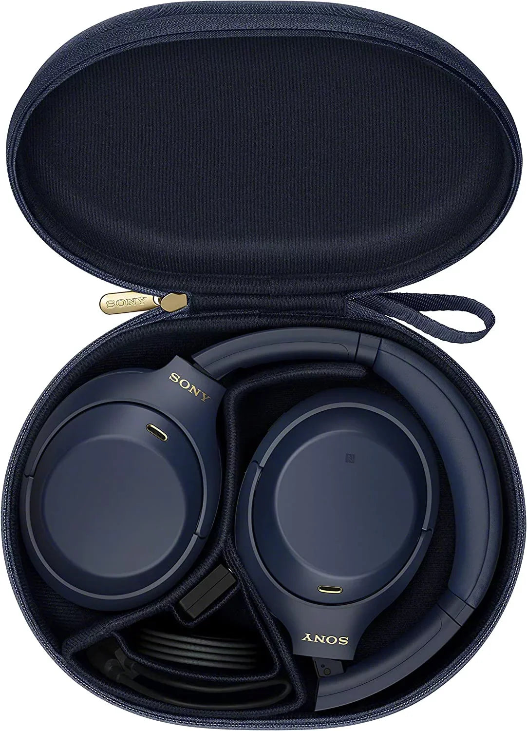 Restored Sony WH-1000XM4 Wireless Industry Leading Noise Canceling Overhead Headphones with Mic for Phone-Call and Alexa Voice Control, Blue (Refurbished)