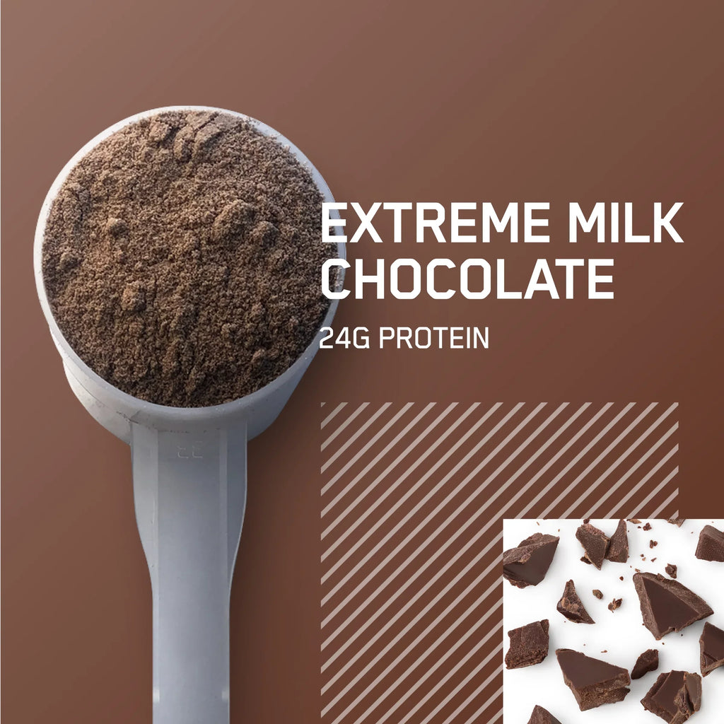 Optimum Nutrition, Gold Standard 100% Whey Protein Powder, 24g Protein, Extreme Milk Chocolate, 2 lb, 28 Servings