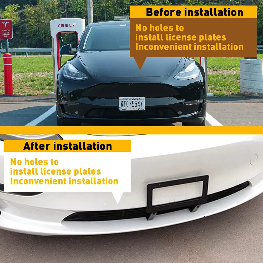 Front License Plate Frame Holder Fit For 2017-2023 Tesla Model Y