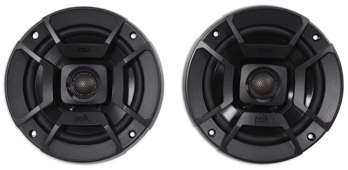(2) Polk Audio DB522 5.25" 600w Car Audio Craft Speakers Bundle with (2) Rockville RPB1 10 Watt