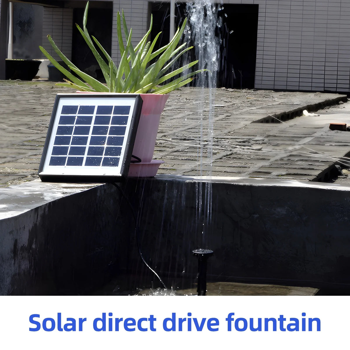 Andoer Fountain,Water Pipe And Pond Pump Rate Submersible Water And Stakes With 8 Nozzles 1.5w Solar Water Pond/pool/fish Stakes Solar Powered 8 Nozzles 9.84ft Solar Powered Pond Pump With 8 Huiop