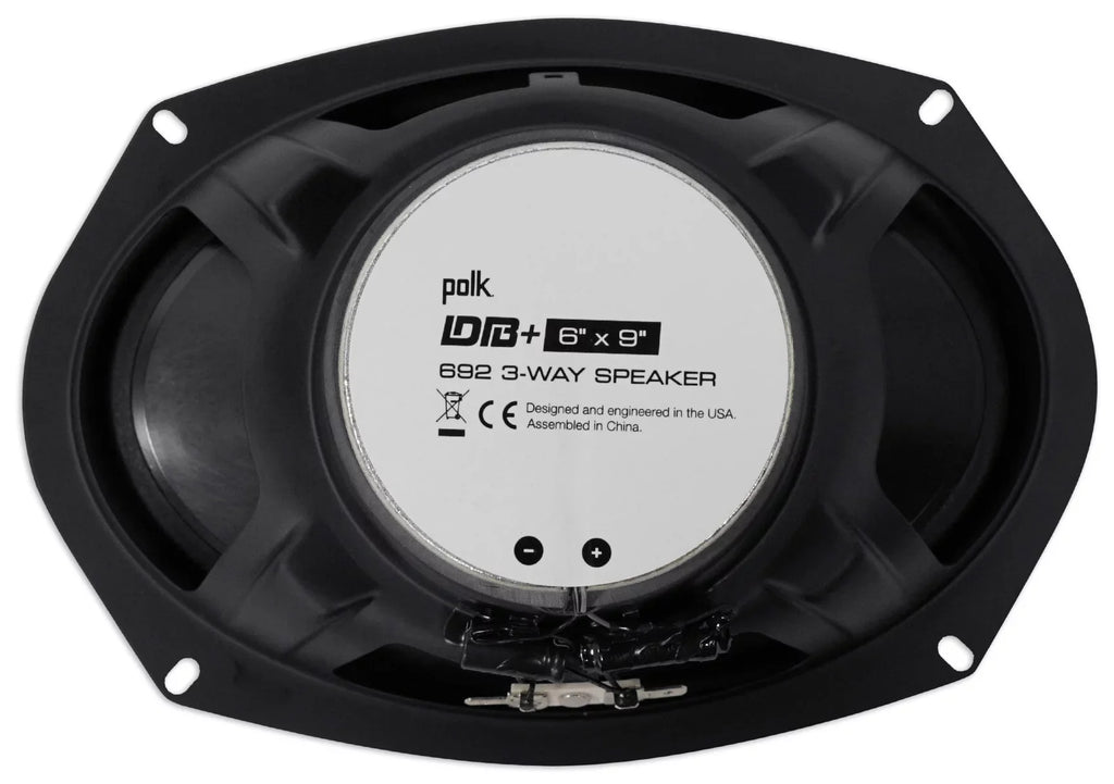 (2) Polk Audio DB692 6X9" 450 Watt Car Vessel Speakers + Rockmat