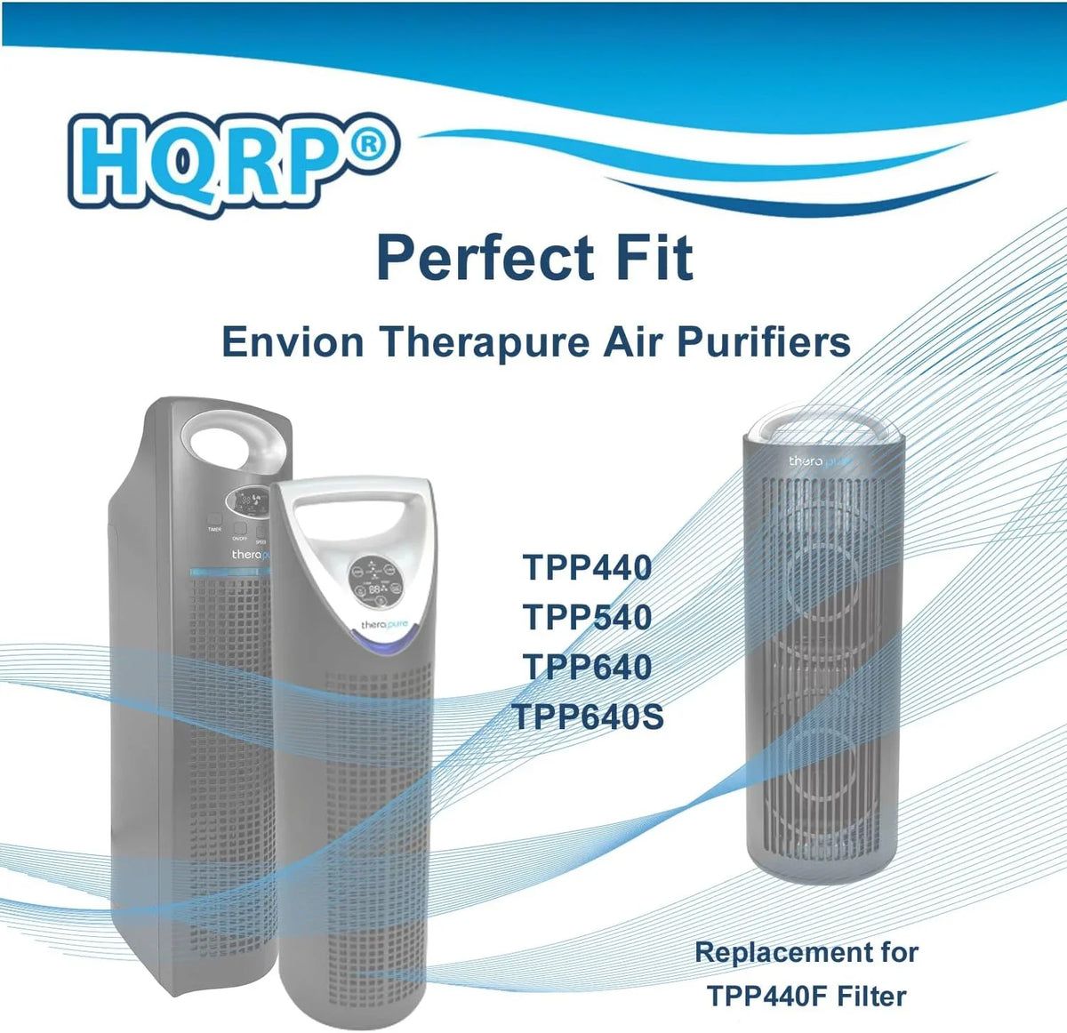 HQRP 2-Pack HEPA Filter Compatible with Envion Therapure TPP440F TPP440 TPP540 TPP640 TPP640S Air Purifier