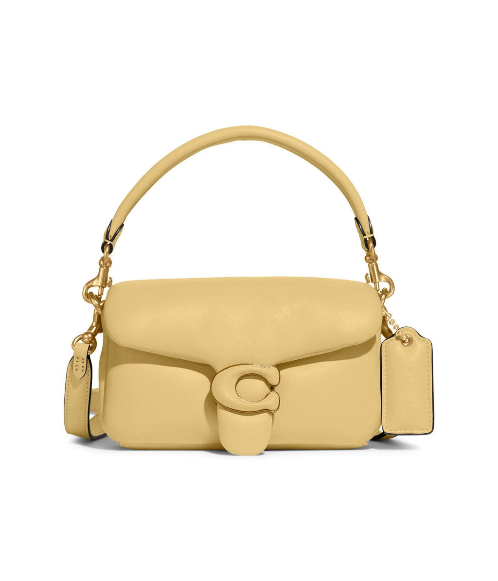 COACH Leather Protection C Closure Pillow Tabby Shoulder Bag 18 Vanilla One Size