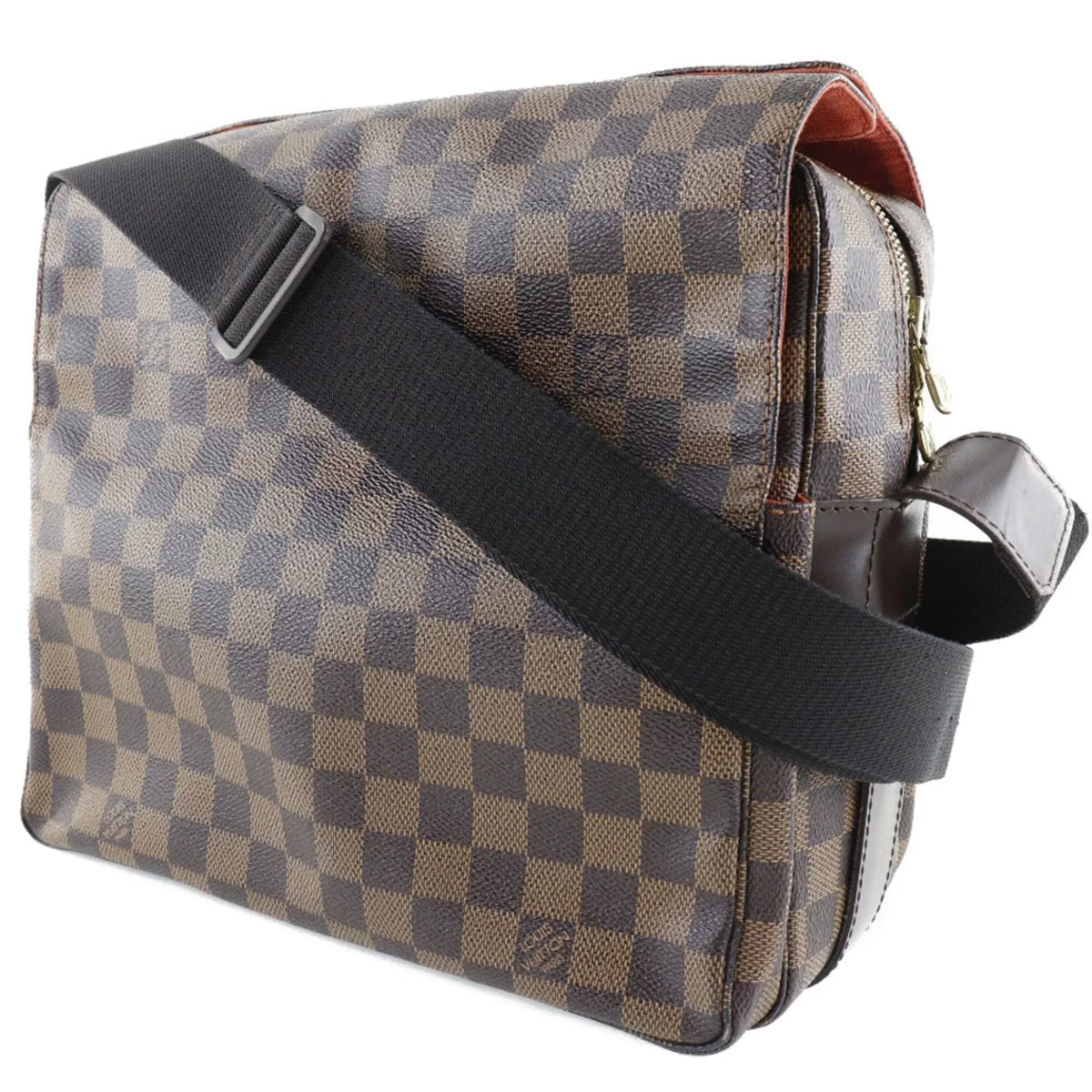 Pre-Owned LOUIS VUITTON Louis Vuitton Naviglio N45255 Damier Canvas Brown SR0034 Unisex Shoulder Bag (Fair)